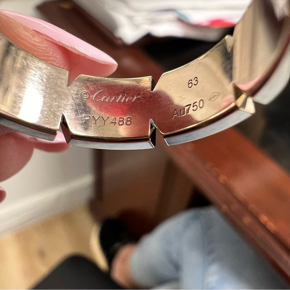 Size 10.5 Cartier TANK FRANÇAISE RING 18k White Gold - Picture 3 of 6
